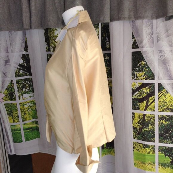 Talbots Tops - Talbots Light Tan Satin Blouse